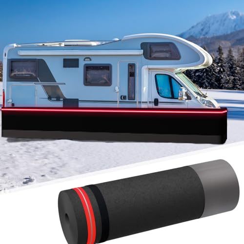 Wohnmobil-Sockelleiste für Reiseanhänger, Wohnmobil-Sockelleiste für 5. Rad, Anhänger-Schürzleiste für Wohnmobil außen mit festen Metallplatten, praktische Radabdeckung für Garten, Outdoor, Hof (0,8 x