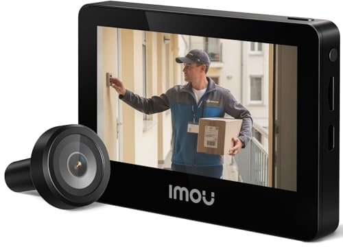 Imou 3K Spioncino Digitale WiFi con Schermo a Colori da 4,3, 2.4/5 GHz VD1 | 4800mAh, 149°, Rilevamento Umano(AOV Mode), Senza Visione Notturna/Abbonamento, Protezione della Privacy, Nero/Oro/Argento
