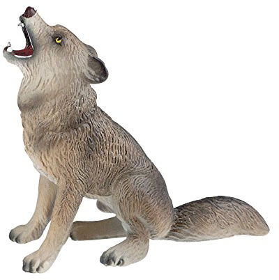 Bullyland 63392 - Spielfigur, Wolf heulend, ca. 9 cm