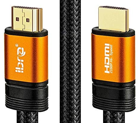 IBRA 4K HDMI Cable 1M HDMI Lead - Ultra High-Speed 18Gbps HDMI 2.0b Cord 4K@60Hz UHD 2160p ORANGE