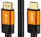 IBRA 4K HDMI Cable 1M HDMI Lead - Ultra High-Speed 18Gbps HDMI 2.0b Cord 4K@60Hz UHD 2160p ORANGE