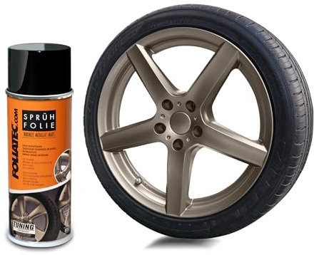 FOLIATEC Sprühfolie Auto Felgenfolie Sprüh Lack Spraydose Abziehbar, Gute Deckkraft, bronze metallic matt, 1x 400ml