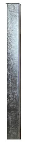 BAUER - Zaun- Torpfosten VZ, zum Einbetonieren, 100x100x3mm, L = 1900mm