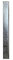 BAUER - Zaun- Torpfosten VZ, zum Einbetonieren, 100x100x3mm, L = 1900mm