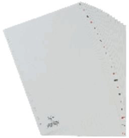 Separador alfabetico elba plastico 120 mc folio 16 taladros a-z gris