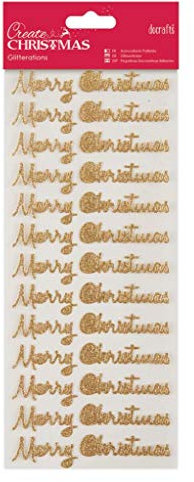 Papermania Glitterations Stickers - Frohe Weihnachten - Gold