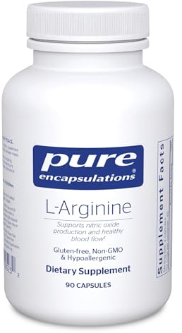 Pure Encapsulations L-Arginine - 1,400 mg - Support Nitric Oxide Production - Heart Health & Blood Flow - Gluten Free & Non-GMO - 90 Capsules