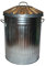 60L Litre Galvanised Steel Metal Bin - Indoor Outdoor Steel Rubbish Dustin / Animal Feed Storage