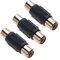 Keple Adaptateur RCA Rallonge Prise Cable Jack Convertisseur Femelle vers Femelle Fiche Coupleur Video Audio pour Camera de Recul, Voiture, Surveillance, Lecteur DVD, TV, Phono, Amp, (Paquet de 3)
