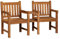 MR. DEKO Gartenbank wetterfest Feierabend | 2-Sitzer Sitzbank mit Tisch Holz | Balkonmöbel aus Teakholz | Hochwertige Parkbank für Garten & Terrasse | 2-Einzelsitze 160x57x94cm Massivholz Bank