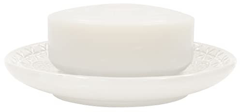 Spirella Porte Savon Porcelaine Relief Blanc