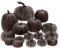ZningEsxi 16 Stück Künstlich Samt Kürbisse Gefälscht Halloween Herbstdeko Herbsternte Stoff Schaum Dekoration Party Früchte Hochzeit Erntedank(Grau)