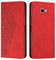 KOUYI Kompatible mit Samsung Galaxy A5 2017 / A520 Hülle, Retro Premium PU Leder Weich TPU Klapphülle Kartenfächer Magnetic Standfunktion Flip Wallet Shockproof Handyhülle (Rot)