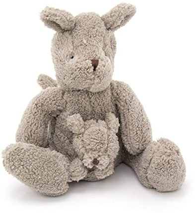 Carousel Home Decorative Fabric Kangaroo and Joey Doorstop Cute Door Holder | Novelty Indoor Door Stop Animal | Animal Door Stopper Weighted Door Stop - Grey