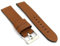 Diloy Bracelet montre cuir veau ciré style vintage sans couture épais – Pour montre sportive – Tailles 18mm 20mm 22mm 24mm 26mm – Marron ou noir – Résistant 383 Brun Clair 26mm