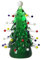 NaneTidy Glas Weihnachtsbaum Figur Ornament Grün Glas Baum Geblasene Glasfigur Dekoration für Weihnachten Fenster Tischplatte Kaminsims 6,5 cm