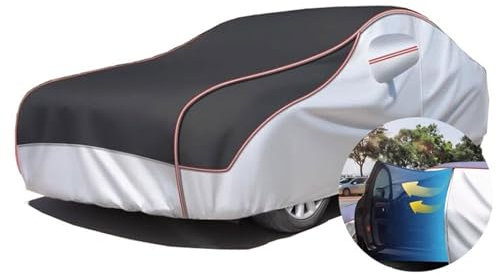 Autoabdeckung für Mini Cooper S,Staubdichte atmungsaktive Anti-UV-Vollgarage Oxford-Stoff Plus Baumwolle Autoschutzhülle im Freien mit Türreißverschluss
