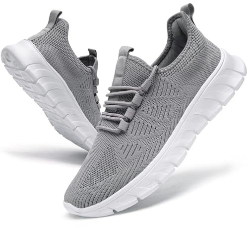 YRLTYO Schuhe Damen Sneaker Turnschuhe Sportschuhe Laufschuhe Tennisschuhe Fitnessschuhe Damenschuhe Wanderschuhe Freizeitschuhe Grau 42