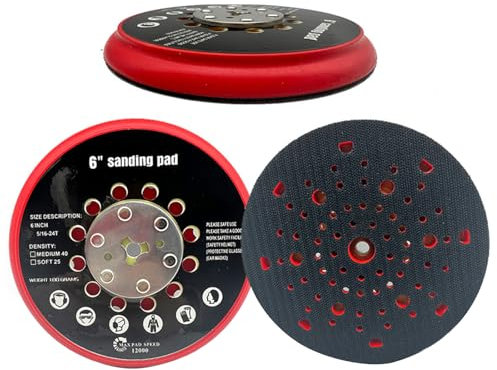 lcyen Multiloch Schleifteller für Bosch GET 75-150 GEX 34-150 GEX 40-150, Kompatibel mit M8 Exzenterschleifern, KlettStützteller 6 Zoll 150mm 72 Löcher Ersatzteil OE 2608900007