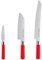 F. DICK Red Spirit - Santoku Set (für Profi- und Hobbyköche, 3er Set, 56 HRC, einfache Reinigung) 81774200