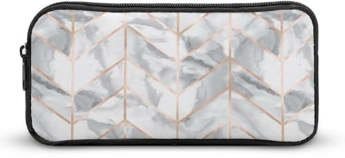 JiuPopular Federmäppchen, Marmor-Rosa, Schreibwaren-Tasche als Federmäppchen für Büro und Schule, Business-Reisetasche oder kleine Werkzeugbox, Make-up-Tasche für Mädchen
