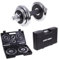 Sport-Thieme Hantel-Set, 10 kg inkl. Koffer | Gummierter Griff | Sehr robust | 4 Chrom-Hantelscheiben mit Gummieinlagen | Für Fitness-Studio oder zu Hause | Markenqualität