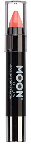 Moon Glow, Neon-UV-Lackstift-Körperkreide für Gesicht und Körper (Pastellkoralle)
