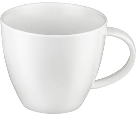 AMBITION Tasse Welle/Kubiko 220 ml, Porzellan, Weiß, 8.5 cm