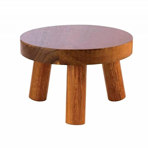 APS Buffetständer, Buffettisch aus Akazienholz, Buffethocker, Ø 15 cm, 10 cm Höhe