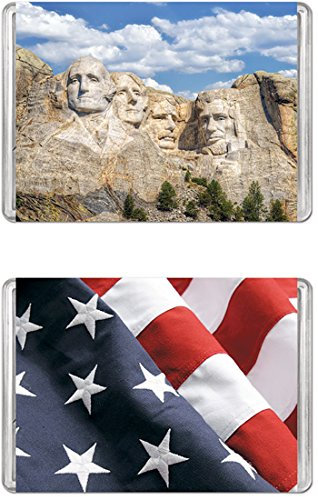 Minipix Puzzles – Set mit 2 Puzzles – Mount Rushmore & The American Flag