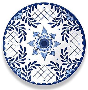 Touch Mel Emporio Zani SANTORINI piatti piani set 2pz 100% melamina colore bianco/blu