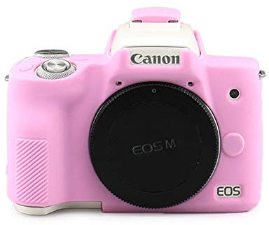 Kinokoo Silicone Case for EOS M50/EOS M50 Mark II, Compatible with Canon EOS M50 / EOS M50 Mark II Protective Rubber Camera Case Pink