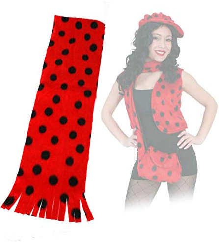 KarnevalsTeufel Plüsch Schal Verschiedene Designs Tier-Prints Accessoire Stola Schal (Marienkäfer)