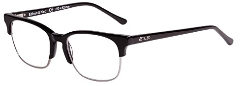 Edison & King Sagenhaft bequem, legendärer Style - die Lesebrille Legend (Schwarz, +1,00 dpt)