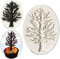 TOSSPER Branchen 3D-Silikon-Baum-Form-Kuchen-Form-Hochzeitstorte Dekoration-Formen Hochzeit Backformen Weihnachtsbaum Rose Blüte Form Ausstechform