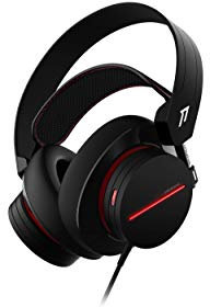 1MORE H1007 Spearhead Gaming Headset over-Ear con cavo (audio surround 7.1, driver da 54 mm, doppio microfono) per PC, Xbox, PS4, dispositivi mobili Nero