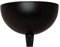 TIBELEC - Pavillon Luminaire, Cache-fils Demi-Sphère Métal, Noir Diamètre 100MM