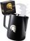 Barista Legends® Milchkännchen Edelstahl Schwarz matt 350ml mit speziellem Latte Art Ausguss für perfekten Milchschaum - Milchschaumkännchen mit Teflon Beschichtung (Schwarz 350ml)