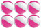 noTrash2003 Set aus 6 Aufblasbare Wasserbälle Strandbälle Beachball Urlaub Beach Strand Pool (Pink)