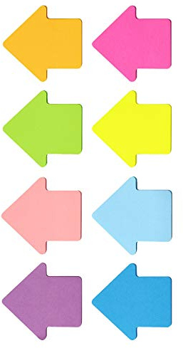 Haftnotizen in Pfeilform, 8 Farben, bunt, 75 Blatt/Block, selbstklebende Notizblöcke (8 Blöcke)