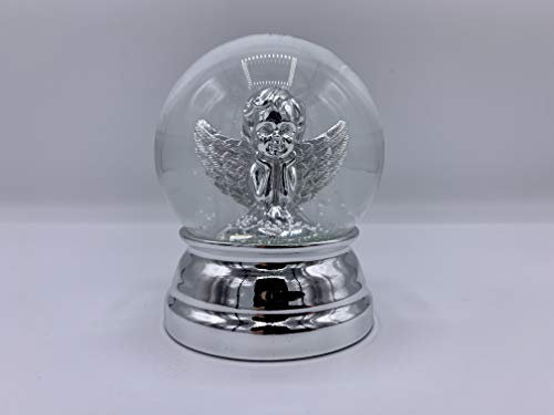 Hermann Bauer jun. Kollektion Schneekugel Engel 10 cm (versilbert, anlaufgeschützt)