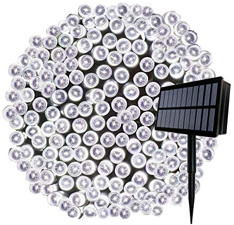 FANSIR Solar String Lights, 164ft 500 LED Outdoor String Solar Powered Fairy Lights Waterproof 8 Modes Garden Decorative Lights for Tree, Patio, Garden, Yard, Home, Wedding, Party(500 Cool White)
