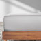 California Design Den Nur Spannbettlaken für Super-Kingsize-Bett, weicher 100 % Baumwollsatin, tiefe Tasche mit elastischem Gummizug (Super-King-Size-Bett, Hellgrau)