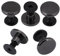 Oumefar 20 pièces Rivets à tête plate en cuivre, Rivets de sangle de ceinture à tête plate en laiton, vis noire 5mm 8mm pour cuir clous