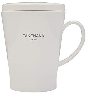 TAKENAKA Tasse mit Deckel von Bento Box aus Japan (Kokosnussweiß)