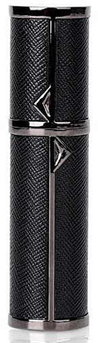 BRARIOS Perfume Atomiser Refillable,Travel Size Portable Atomiser Spray,Mini Empty Perfume Bottle,Leak Proof Cologne Dispenser for Women and Men,5ml (Black(BK))
