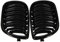 Viviance Parrilla de doble línea Parrillas delanteras en negro brillante compatible con BMW E46 4-DOOR 3 Series 02-04