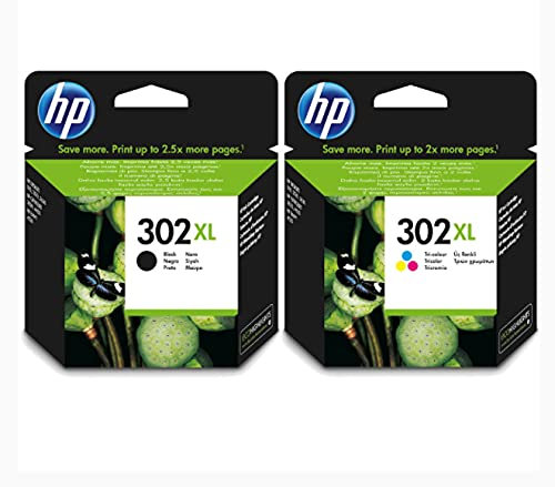 HP 302XL F6U68A & 302XL High Capacity Color (F6U67A) Tintenpatronen Multipack
