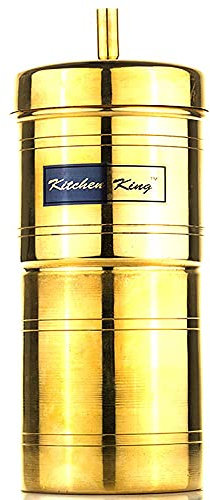 Brass Coffee Filter Drip Maker 350ml 4 to 5 cup|Coffee Filter for Home|Filter Coffee Maker Brass |Coffee Filter for Home Pure Brass |Drip Coffee Filter Brass Indian Coffee Filter South