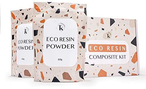 Tassika Eco Resin Pulver für Anfänger 1.8kg Terrazzo Resin Kit Komplettes Harz Kit (Jesmonit Alternative)